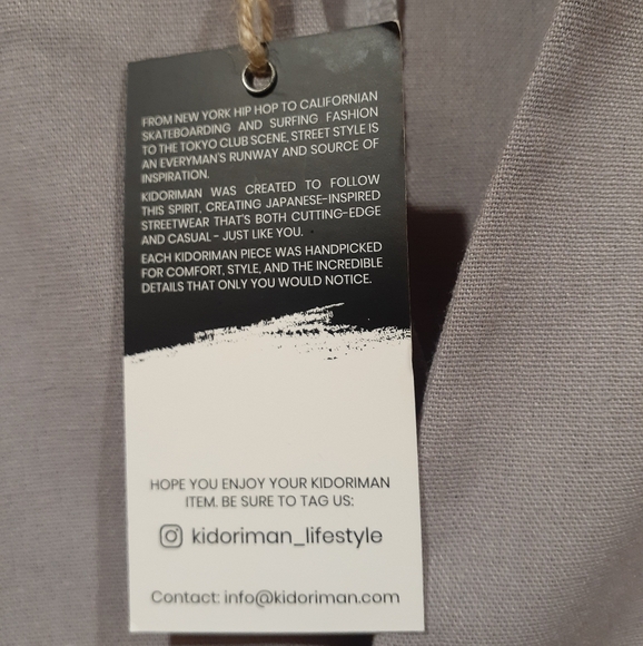 Kidoriman Men's Shinu Sleeve Shirt Japenese Inspired Linen Blend Size Large - Picture 10 of 12